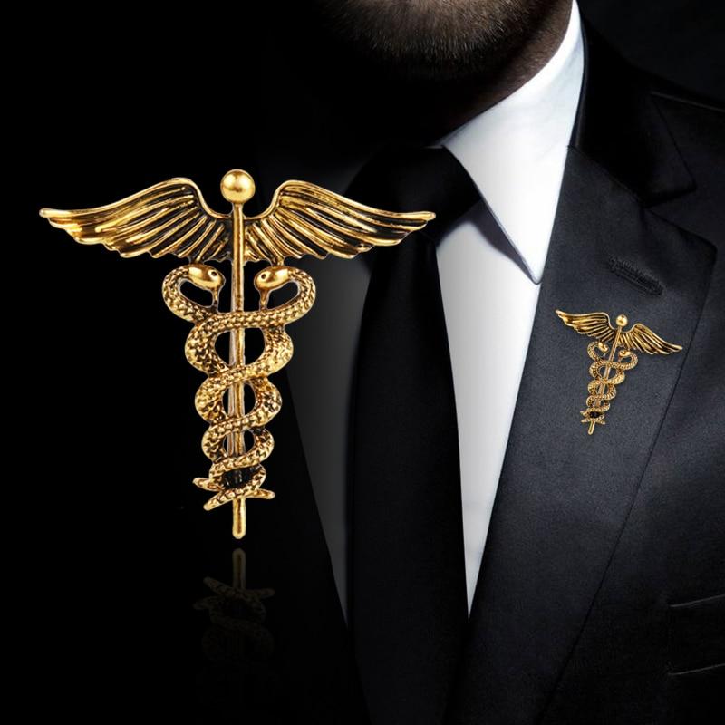 Caduceus Medical Symbol Lapel Pin Gentleman Rules