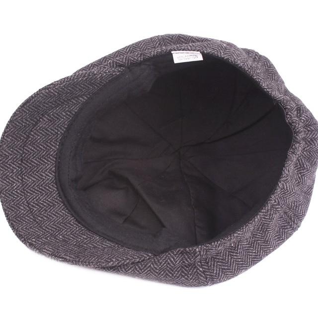 Classic Herringbone Newsboy Cap Gentleman Rules