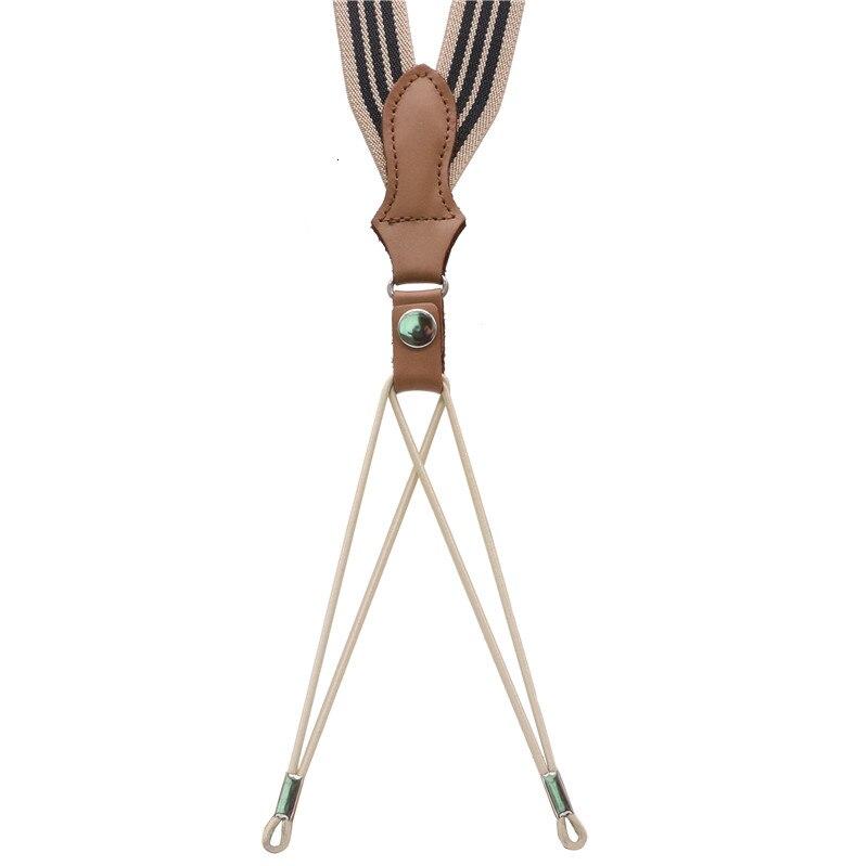 Vintage Cowhide Leather Button String Suspenders | Gentleman Rules
