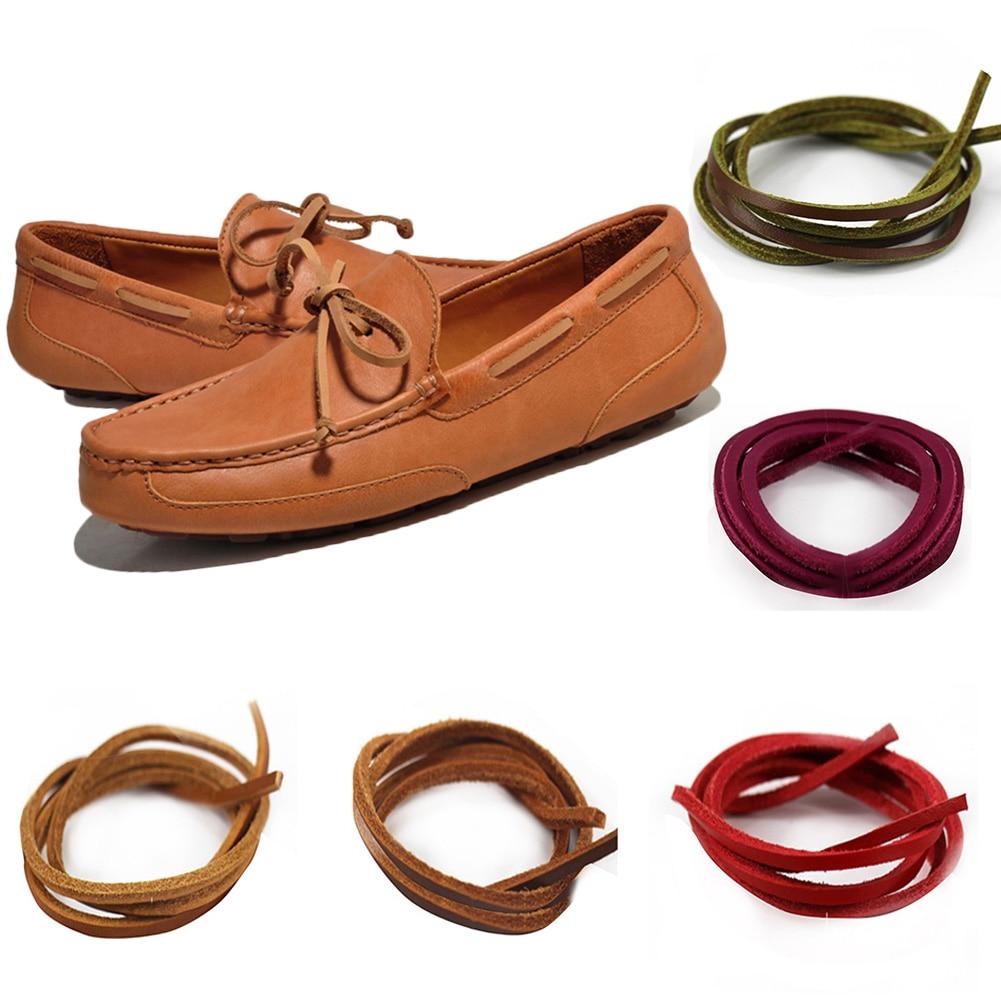 1 Pair Square Leather Shoelaces 32" GR 