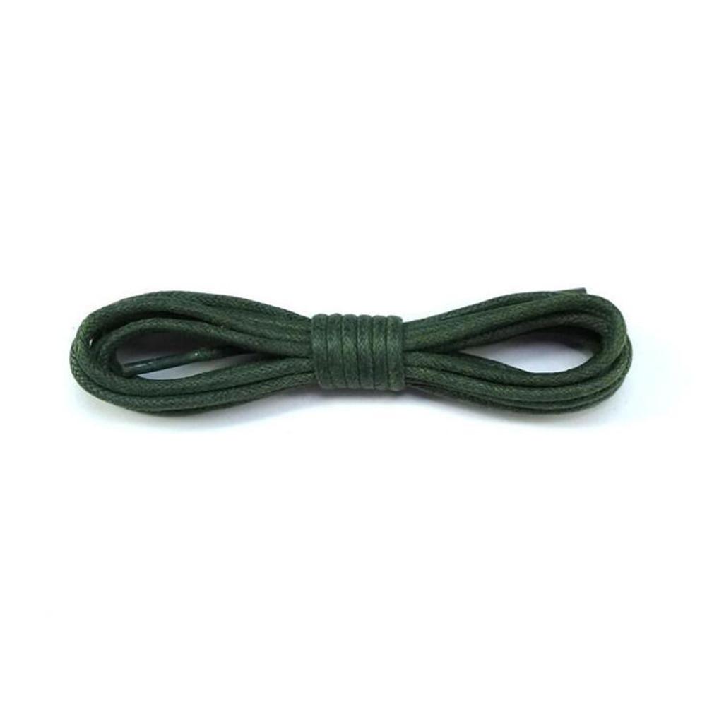 1 Pair Waxed Round Cotton Oxford Shoelaces 24" to 47" GR green 80cm 