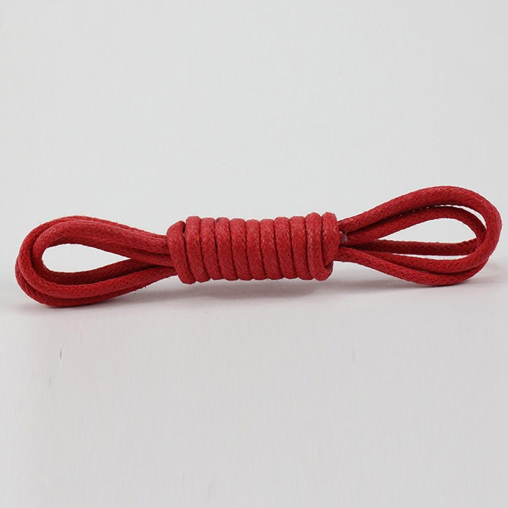 1 Pair Waxed Round Cotton Oxford Shoelaces 24" to 47" GR Red 80cm 
