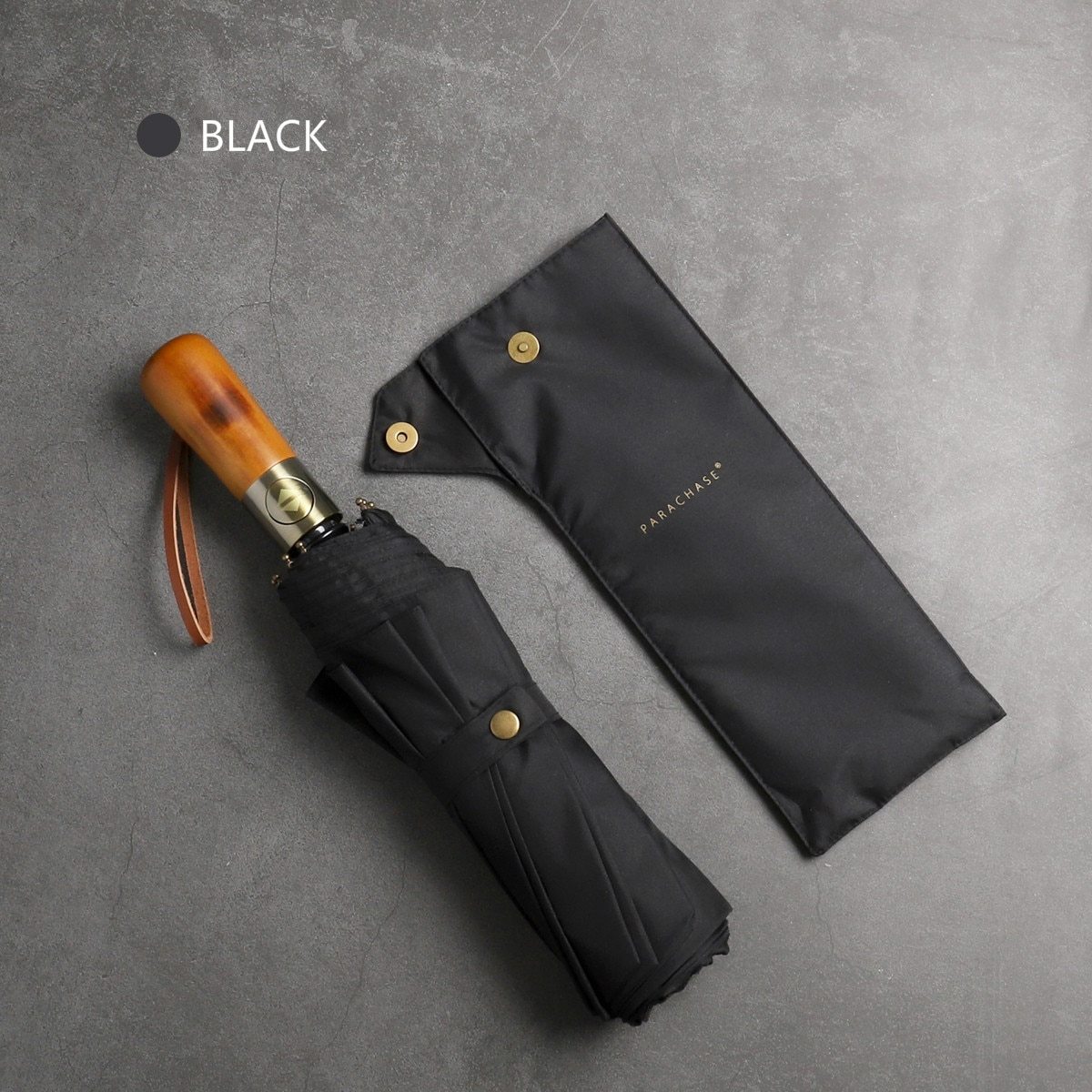 115cm Folding Automatic Umbrella Parachase black 