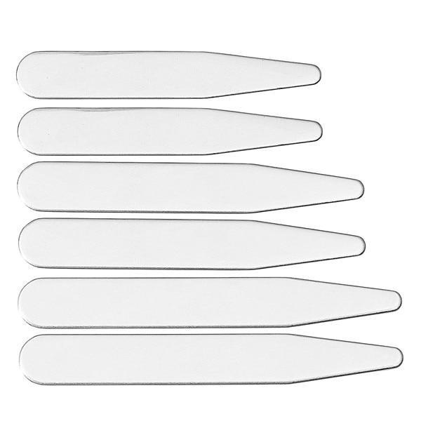 6 Pcs Stainless Steel Collar Stays GR Silver 