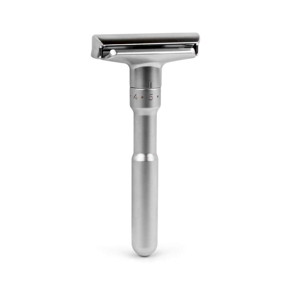Adjustable Double Edge Safety Razor + 5 Titanium Blades | GR