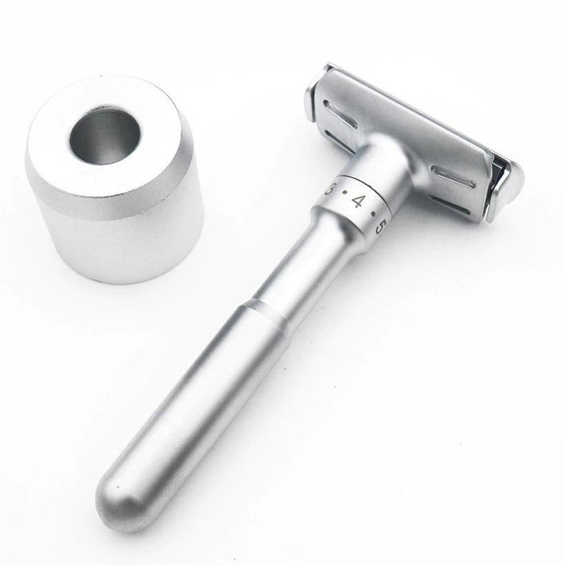 Safety Razor Support Adjustable Double Edge Safety Razor With Stand & Blades | GR
