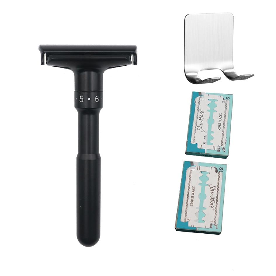 Safety Razor Support Adjustable Double Edge Safety Razor With Stand & Blades | GR