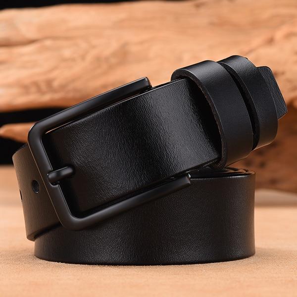 Adriano Cowhide Leather Belt GR Black 105cm 