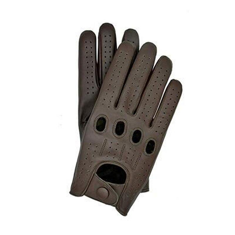 Alain Goatskin Leather Driving Gloves GR Brown XL 
