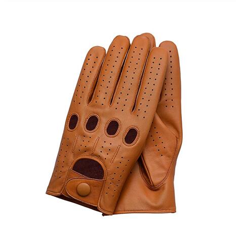 Alain Goatskin Leather Driving Gloves GR Camel XL 