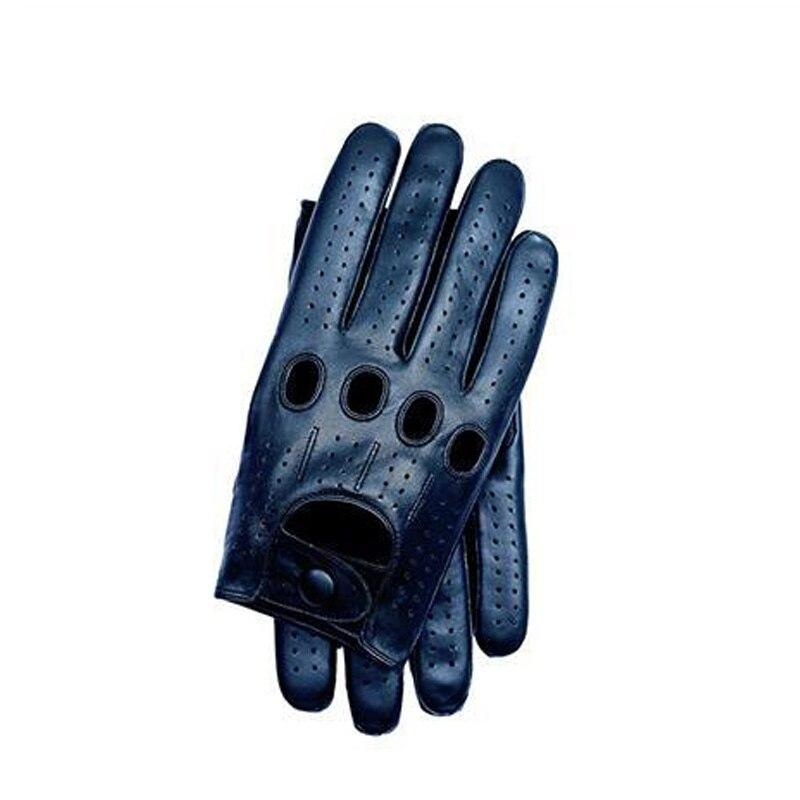 Alain Goatskin Leather Driving Gloves GR Navy Blue XL 