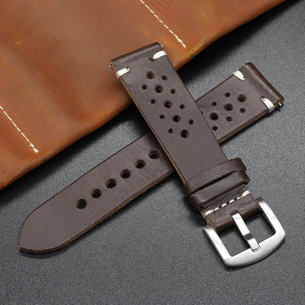 Alain Leather Rally Watch Strap With Tang Buckle GR 