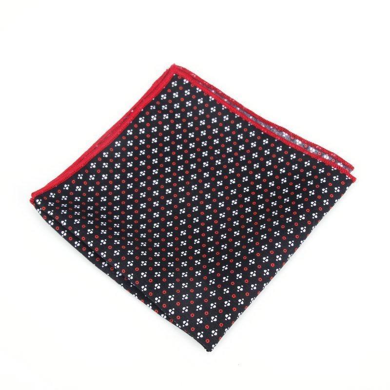 Alessandro Geometric Cotton Handkerchief GR Black 