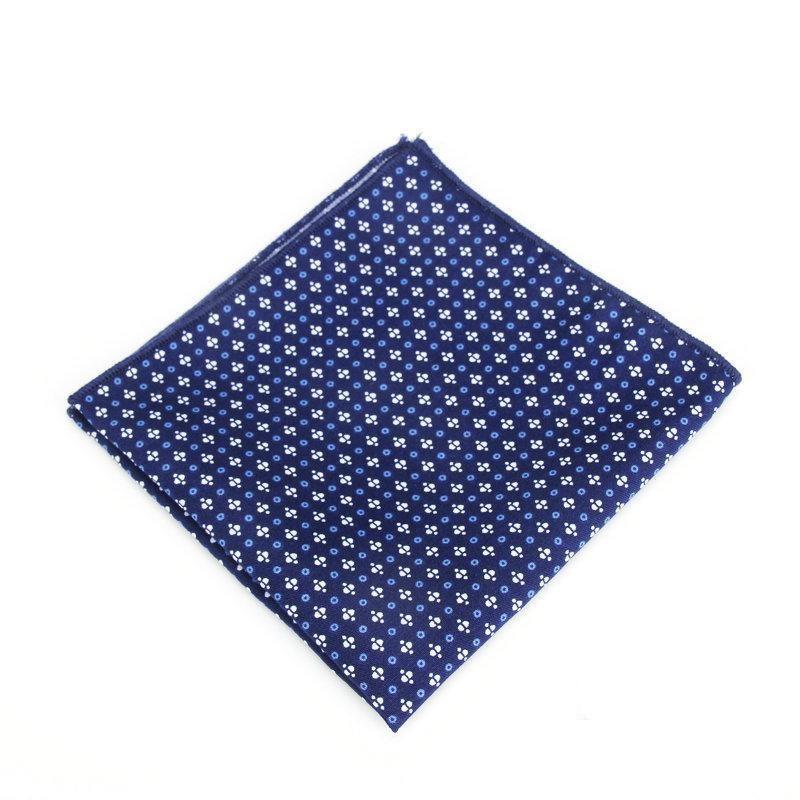 Alessandro Geometric Cotton Handkerchief GR Blue 