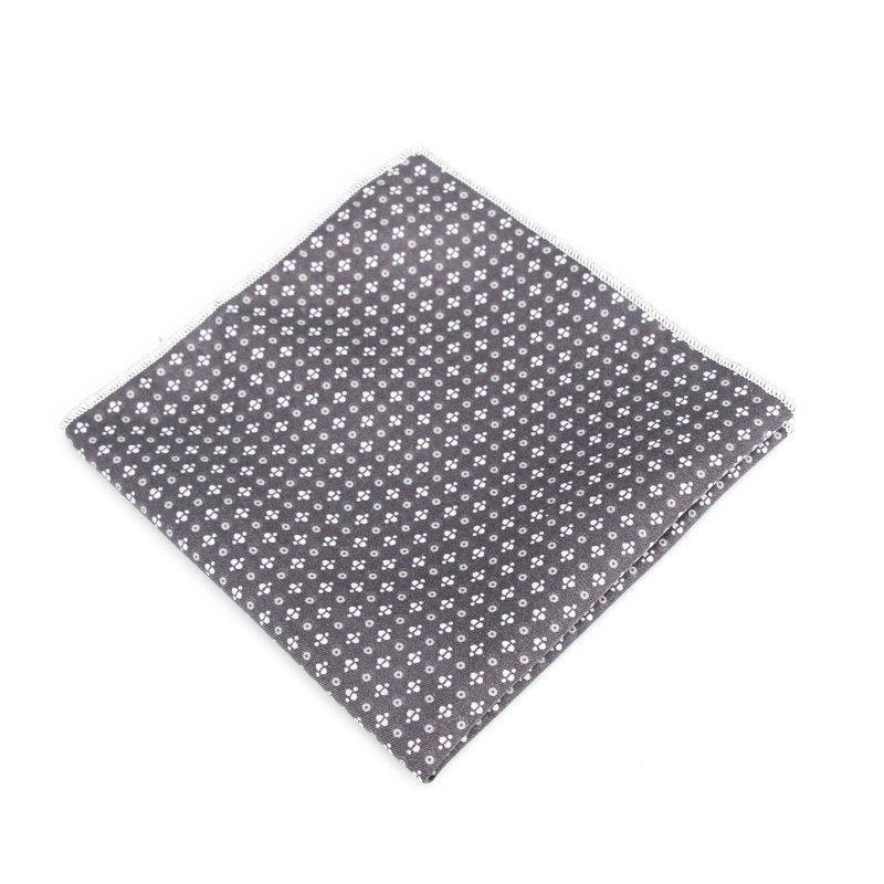 Alessandro Geometric Cotton Handkerchief GR Grey 