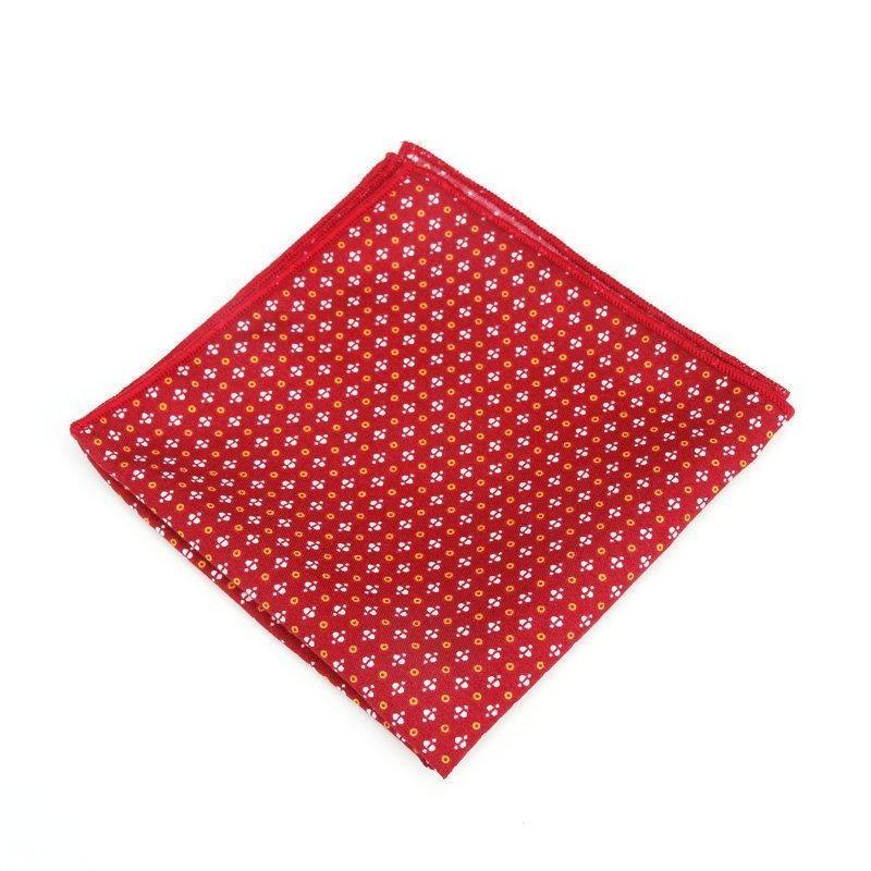 Alessandro Geometric Cotton Handkerchief GR Red 