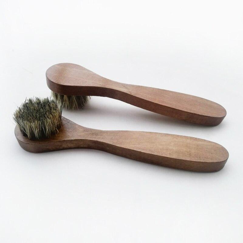 Alessio Wooden Handle Horse Hair Shoe Brush GR 