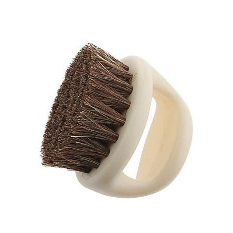 Alfeo Portable Round Pig Bristle Shoe Brush GR 