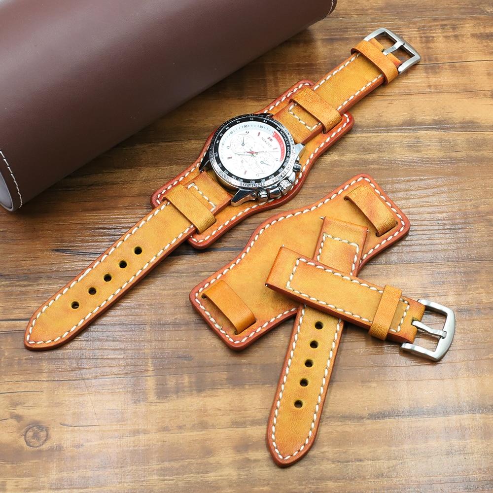 Alphonse Cow Leather Watch Bund Strap With Tang Buckle GR 
