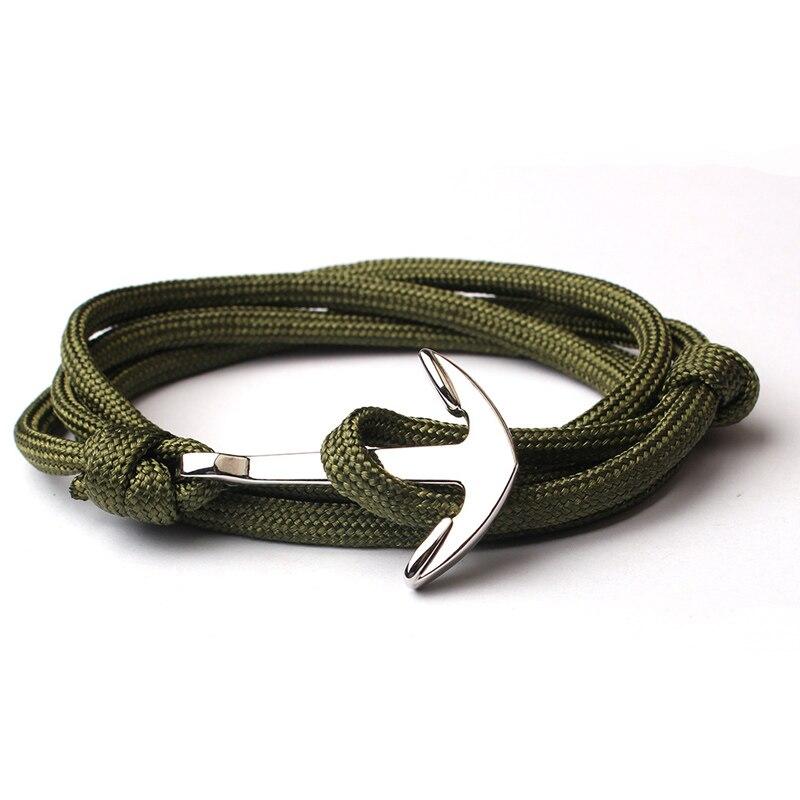 Anchor Nautical Bracelet GR army green 