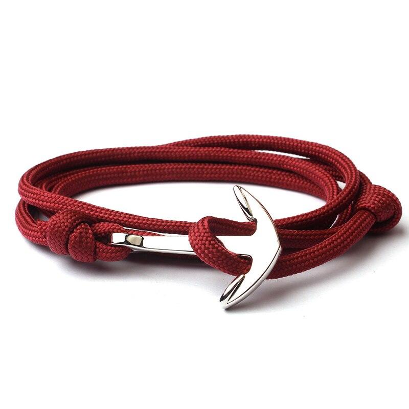 Anchor Nautical Bracelet GR dark red 