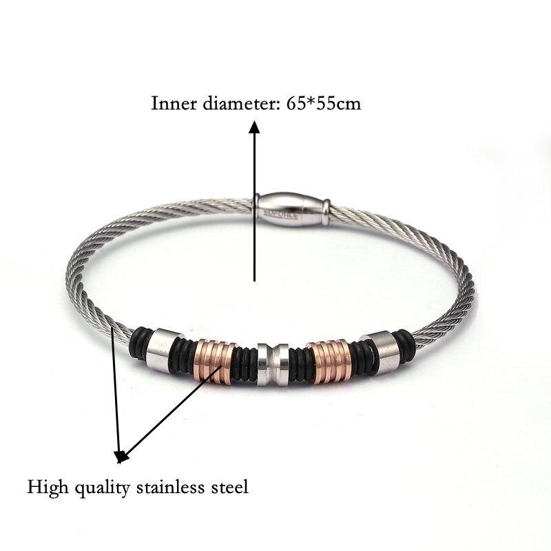 Anders Stainless Steel Charm Rope Bracelet GR 