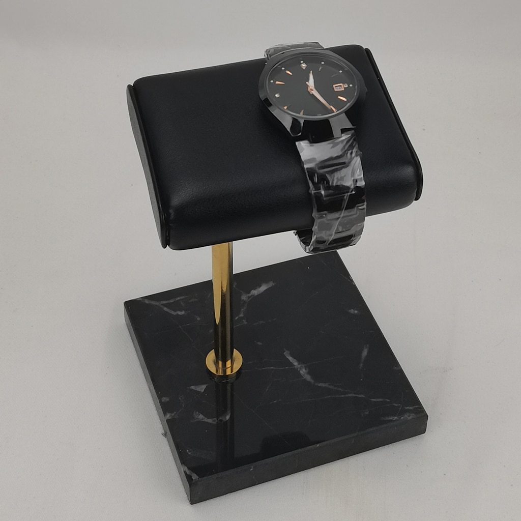Antoine Black Marble Single Watch Display Stand Holder GR 
