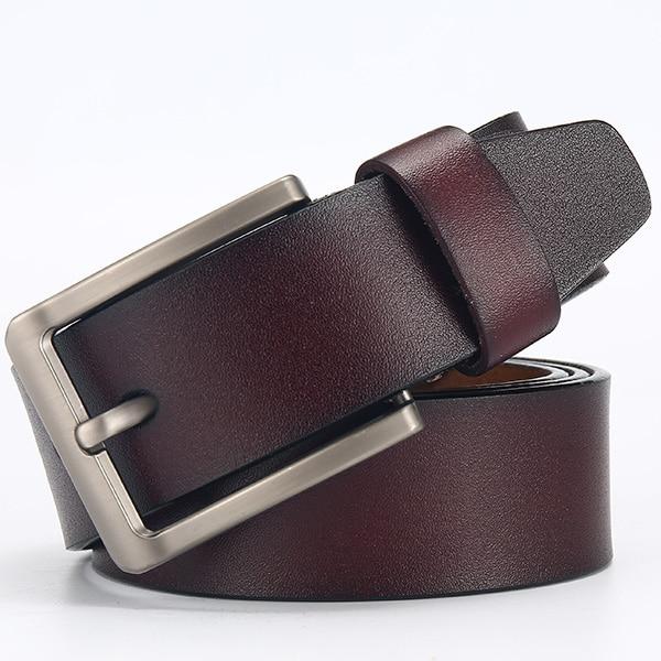 Antonio Cowhide Leather Belt GR Brown 95cm 