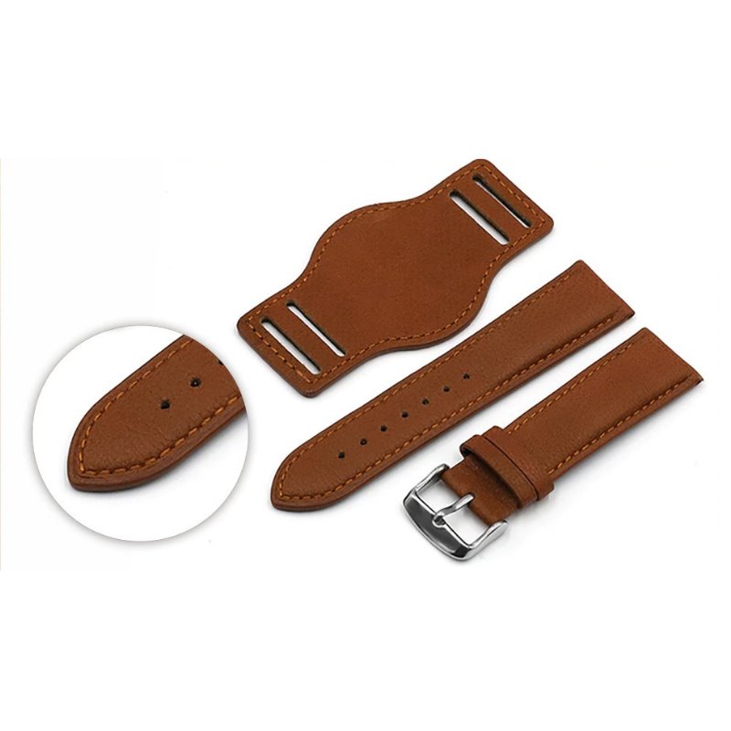 Apollinaire Cow Leather Watch Bund Strap With Tang Buckle GR 