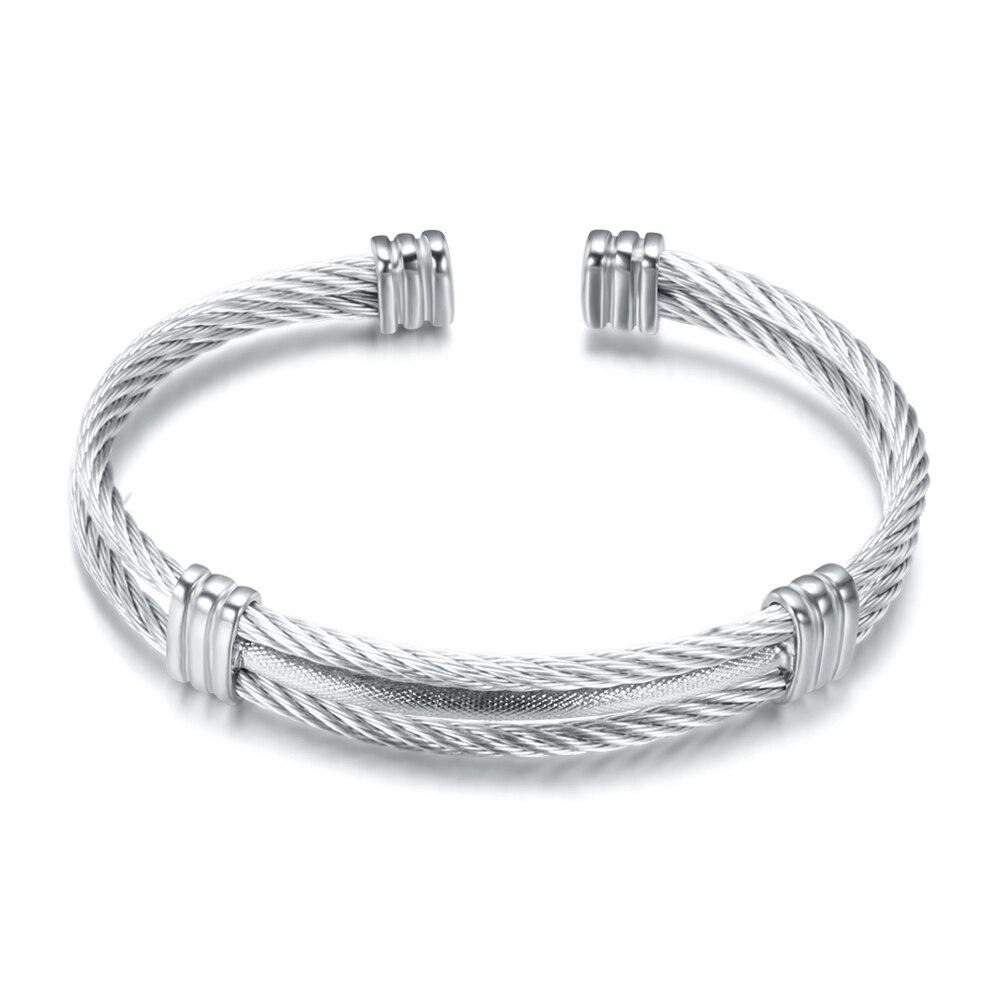 Arjen Metal Rope Cuff Bracelet GR Silver 