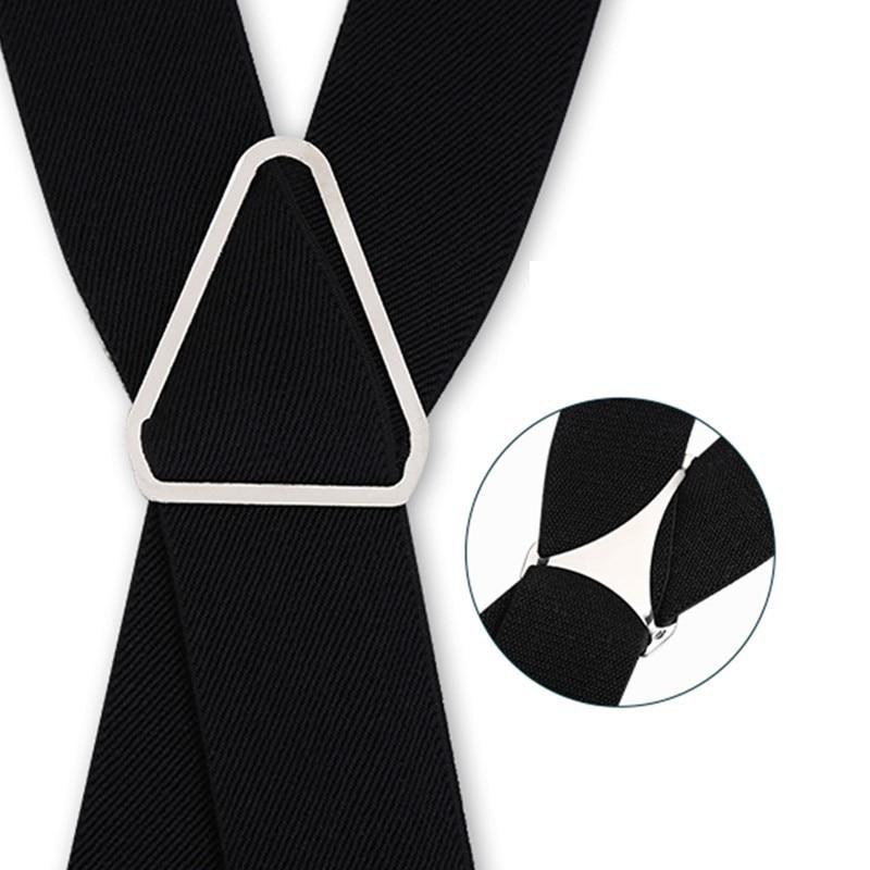 Armando Solid 4 Hook Clip Business Suspenders 25 mm GR 