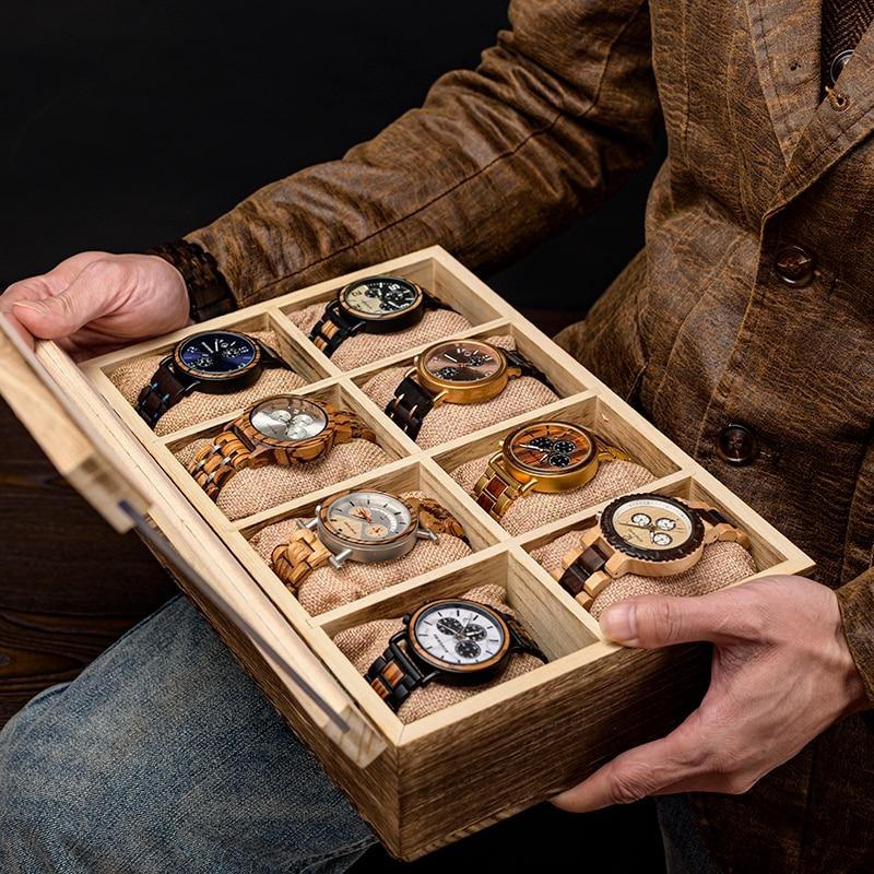 Armano Wooden Boho Watch Box Organizer 4-8 Slots GR 
