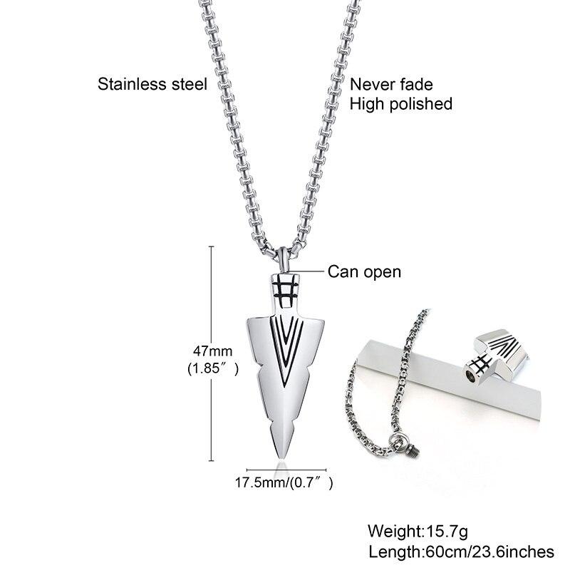 Arrow Steel Pendant Necklace GR 