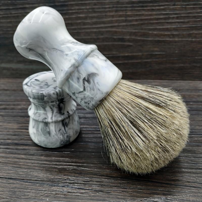 Badger Hair Shaving Brush With Marble Style Handle GR 