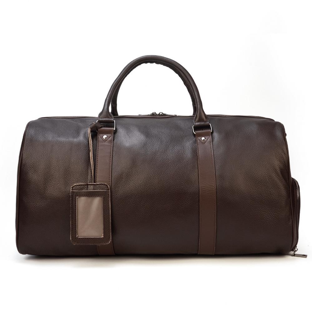 Barnaby Cowhide Leather Duffel Bag With Shoe Pocket GR 