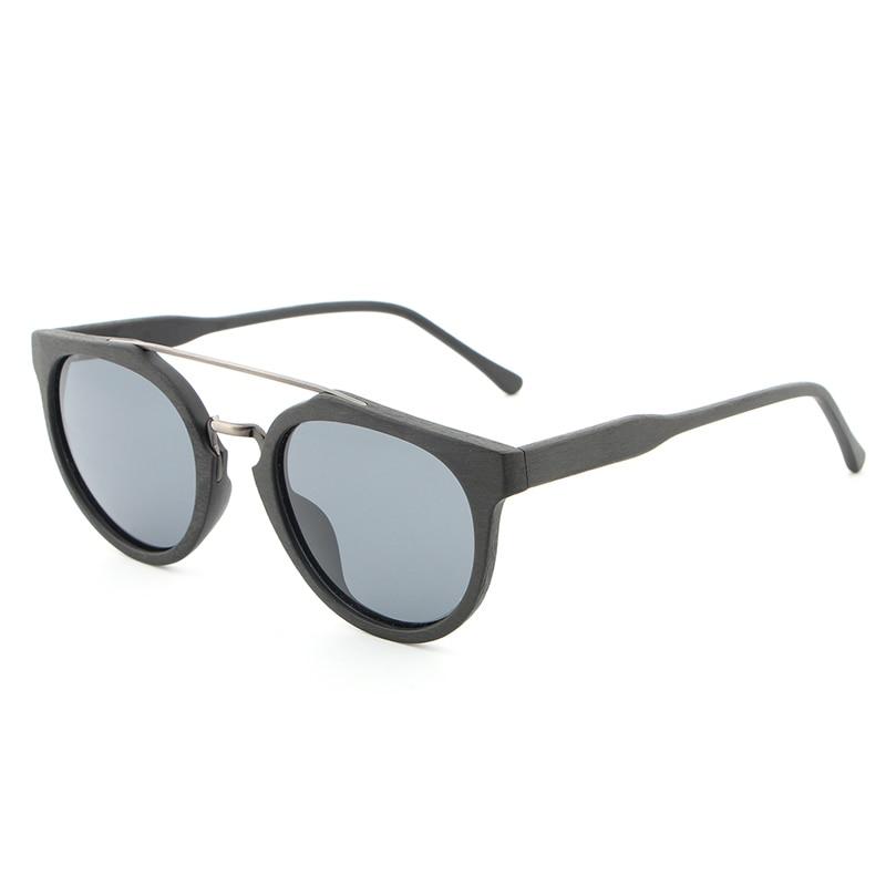 Belvedere Polarized Bamboo Sunglasses GR Black 