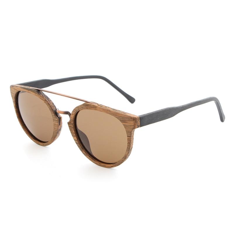 Belvedere Polarized Bamboo Sunglasses GR Brown Black 