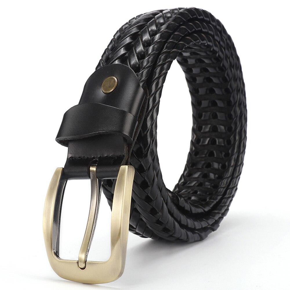 Bernardo Braided Leather Belt GR Black 105CM 