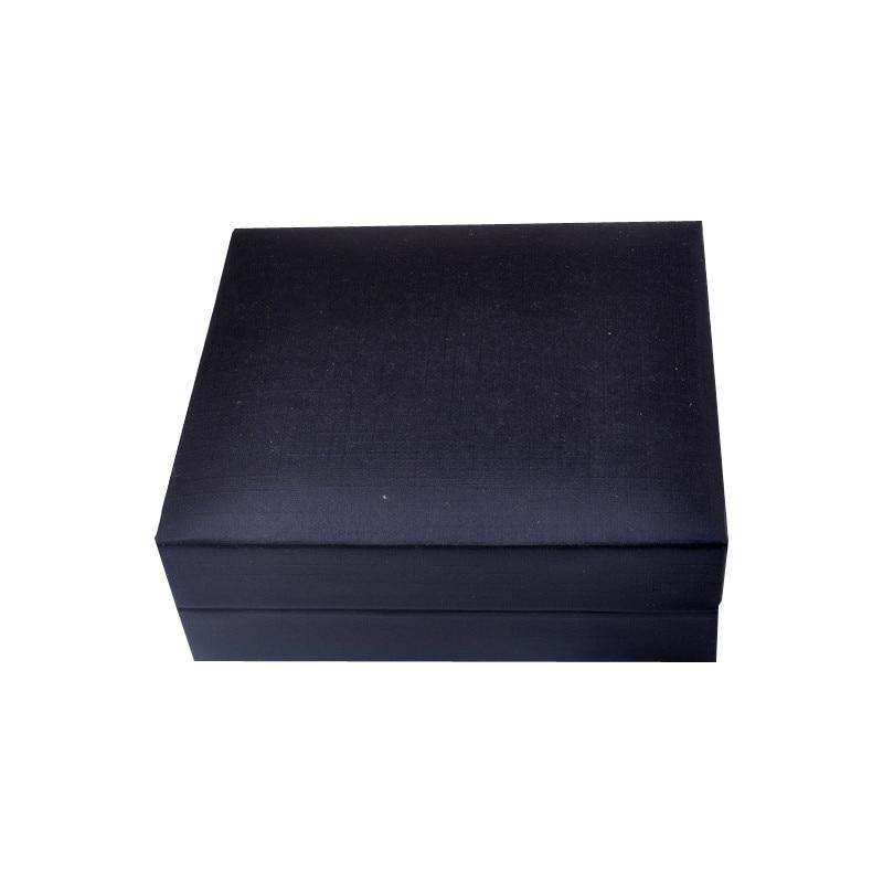 Black Leather Jewelry Box For Cufflinks GR 