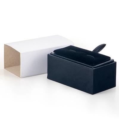 Black Velvet Jewelry Box For Cufflinks or Tie Clip GR Cufflinks box 