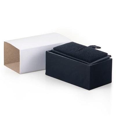 Black Velvet Jewelry Box For Cufflinks or Tie Clip GR Tie clip box 