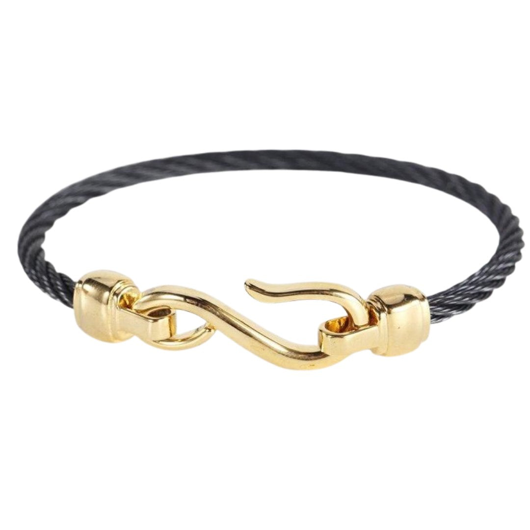 Bolzano Fish Hook Bracelet GR Golden & Black 