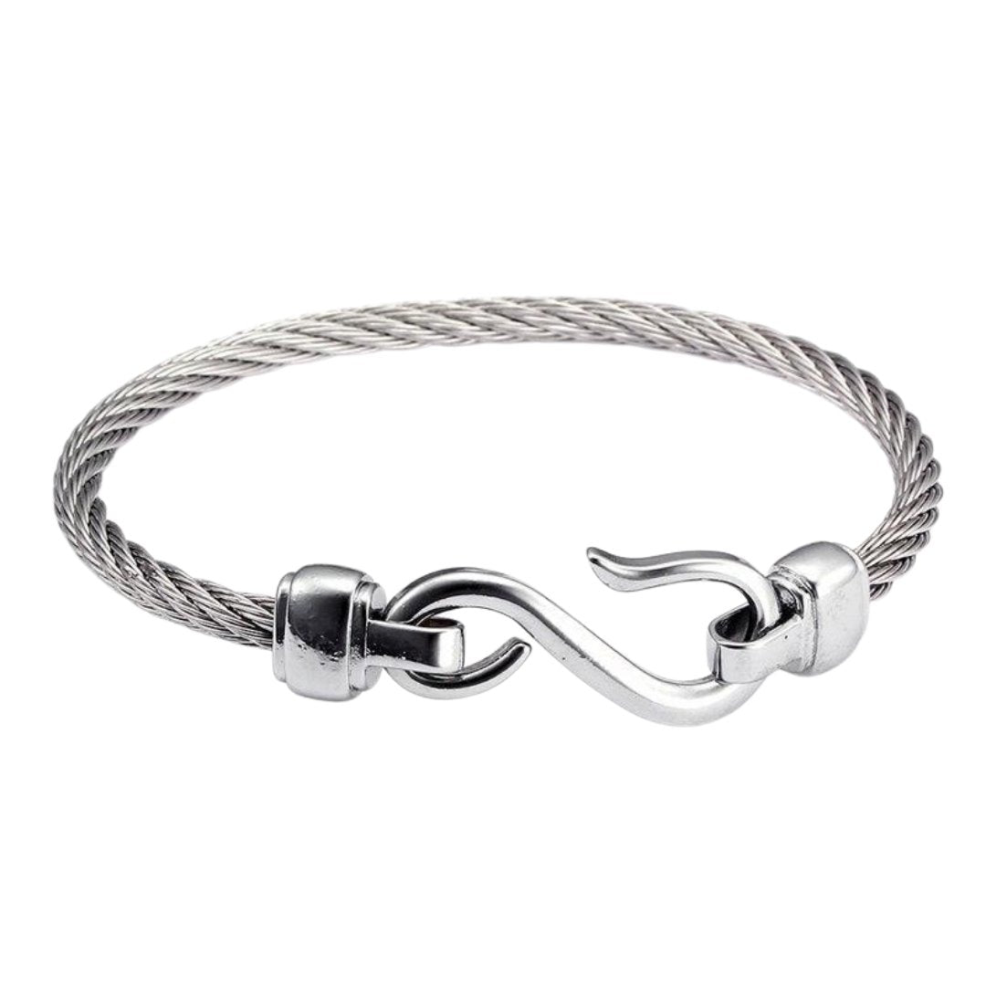 Bolzano Fish Hook Bracelet GR Silver & Grey 