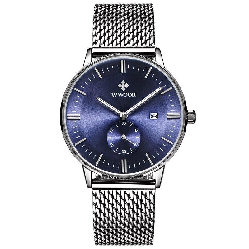 Bruno Classic Business Watch William Woor Blue with Mesh 