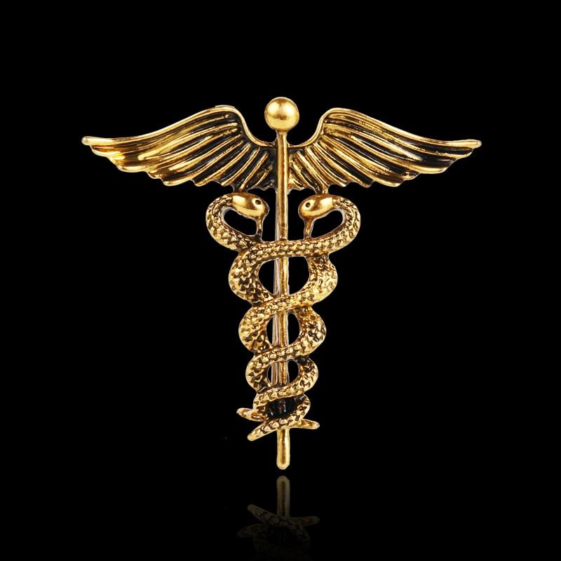 Silver Caduceus Lapel Pin For Medical Professionals – Doctor, Nurse, Medic Gift | Die-Struck Metal With Clutch Back