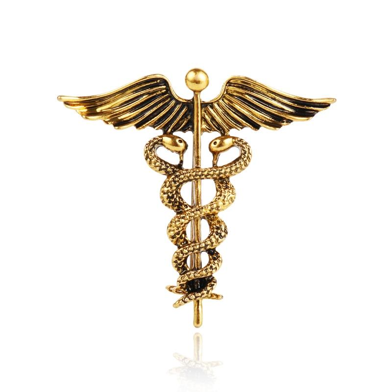 Caduceus Medical Symbol Lapel Pin GR 