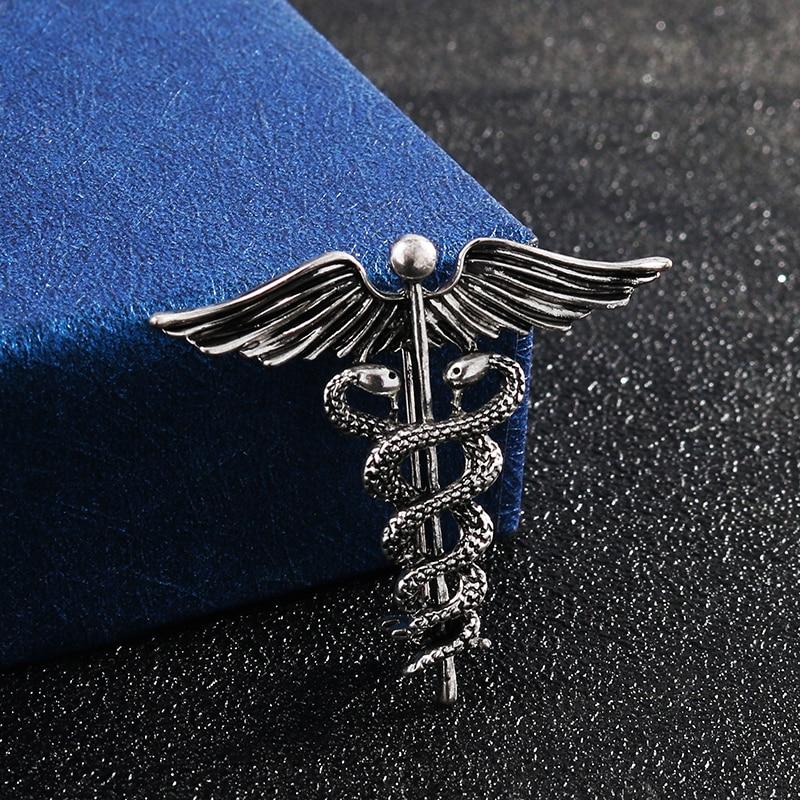 Caduceus Medical Symbol Lapel Pin