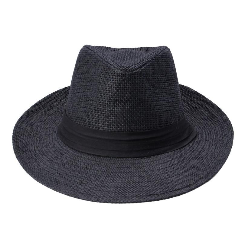 Cancun Panama Hat With Black Ribbon Band GR Black 