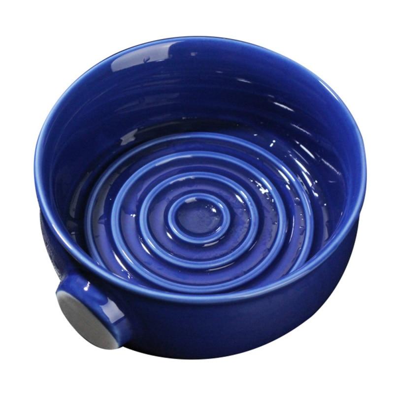 Ceramic Shaving Soap Bowl GR Blue 