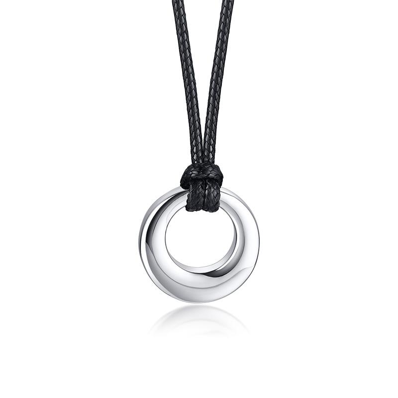 Circle Of Life Minimal Pendant Necklace GR Silver 